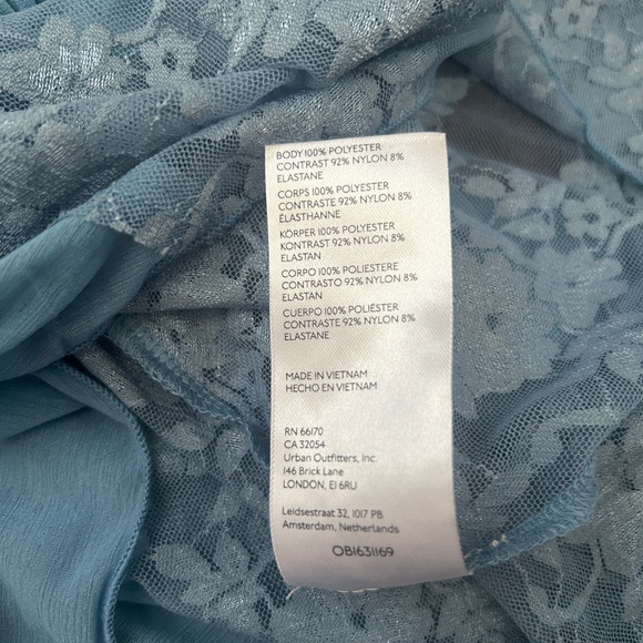 NWT Urban outfitters Romance Babydoll Top in Blue - Picture 12 of 12